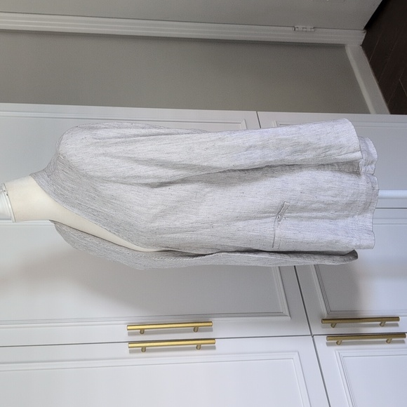 NYDJ Blue And White Striped Linen-Blend Single-Button Blazer Size Small - Picture 4 of 10